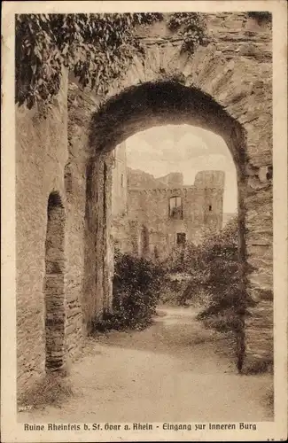 Ak St. Goar am Rhein, Burg Rheinfels, Eingang zur inneren Burg