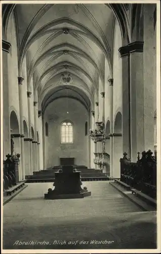 Ak Obernhof an der Lahn, Kloster Arnstein, Abteikirche, Blick auf das Westchor