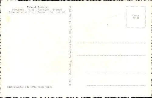 Ak Echternacherbrück in der Eifel, Liboriuskapelle