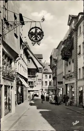Ak Ansbach in Mittelfranken Bayern, Blick in die Uzstraße, Geschäfte