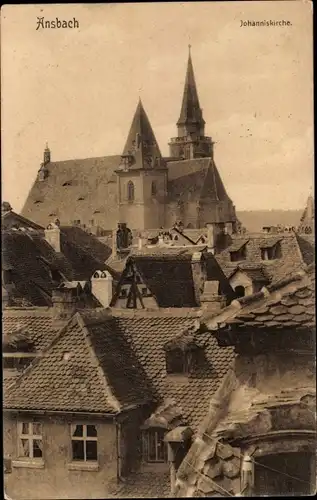 Ak Ansbach in Mittelfranken Bayern, Johanniskirche