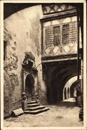 Ak Rothenburg ob der Tauber Mittelfranken, Rathaushof