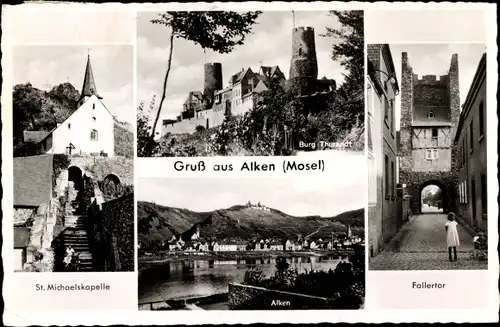 Ak Alken Untermosel, St. Michaelskapelle, Fallertor, Alken, Burg Thurandt