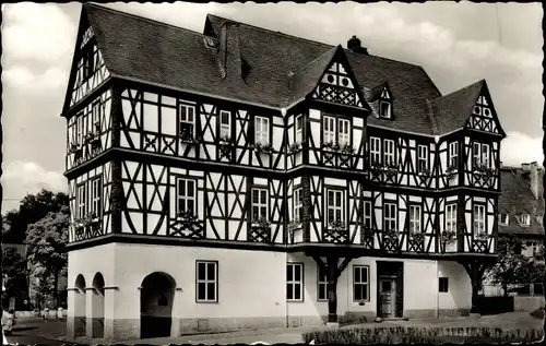 Ak Nassau an der Lahn, Rathaus, Fachwerkhaus