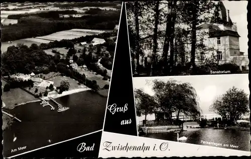 Ak Bad Zwischenahn in Niedersachsen, Am Meer, Sanatorium, Parkanlagen