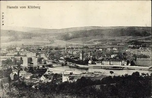 Ak Hameln an der Weser Niedersachsen, Blick vom Klütberg