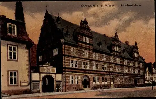 Ak Hameln an der Weser Niedersachsen, Hochzeitshaus
