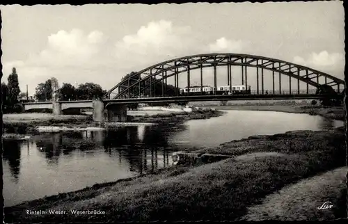 Ak Rinteln an der Weser, Weserbrücke