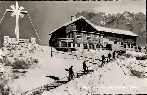 Ak Garmisch Partenkirchen in Oberbayern, Wank-Haus 1780m, Winter