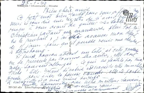 Ak Villingen im Schwarzwald, Münster