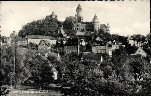 Ak Braunfels an der Lahn, Teilansicht, Schloss