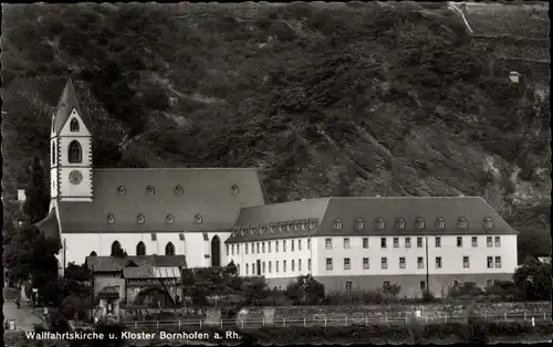 Ak Bornhofen am Rhein, Wallfahrtskirche und Kloster