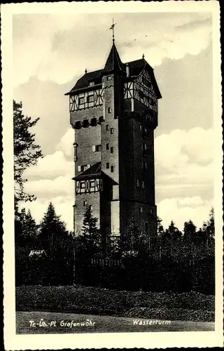Ak Grafenwöhr in der Oberpfalz Bayern, Truppenübungsplatz, Wasserturm