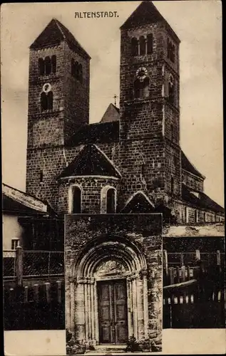 Ak Altenstadt in Oberbayern, Kirche, Eingang