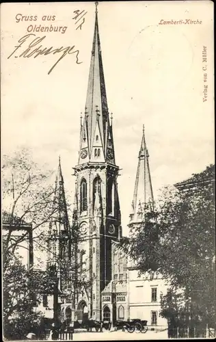 Ak Oldenburg im Großherzogtum Oldenburg, Lamberti-Kirche