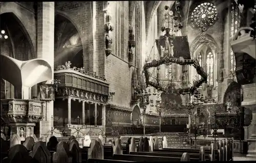 Ak Palma de Mallorca Balearische Inseln, Kathedrale, Innenansicht