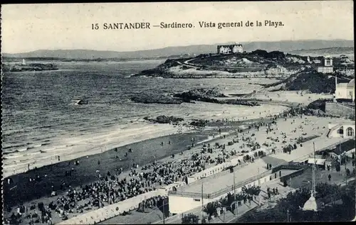 Ak Santander Kantabrien Spanien, Sardinero, Strand