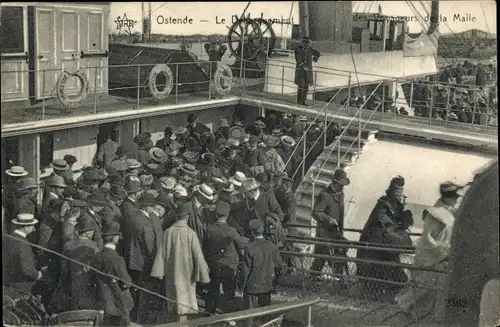 Postkarte Ostende Ostende Westflandern, die Landung der Voyageurs de la Malle