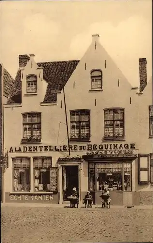 Ak Bruges Brügge Flandern Westflandern, A la Dentelliere du Beguinage, Rue de la Vigne