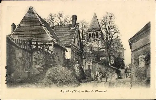 Ak Agnetz Oise, Rue de Clermont