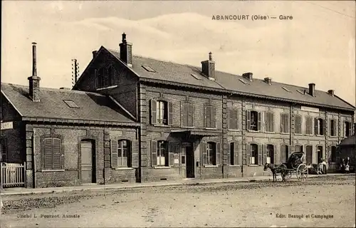 Ak Abancourt Oise, Bahnhof