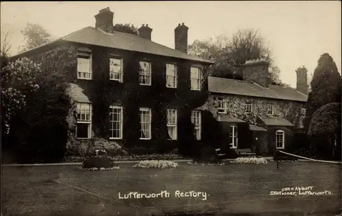 Ak Lutterworth Leicestershire England, Pfarrhaus