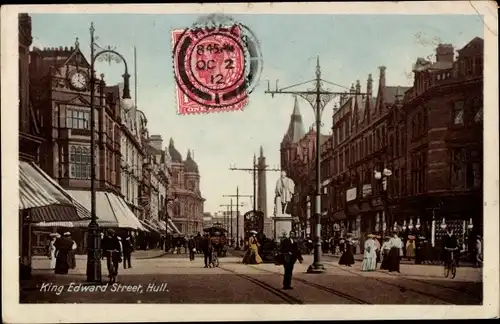 Ak Kingston upon Hull Yorkshire England, King Edward Street