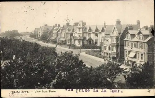 Ak Felixstowe Suffolk England, Blick vom Turm