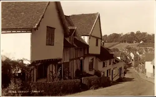 Ak Kersey Suffolk England, Straße