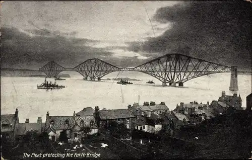 Ak South Queensferry Schottland, Forth Bridge