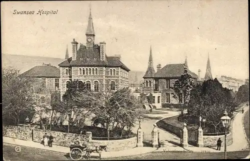 Ak Swansea Wales, Krankenhaus