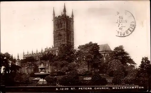 Ak Wolverhampton West Midlands England, St. Peters Kirche