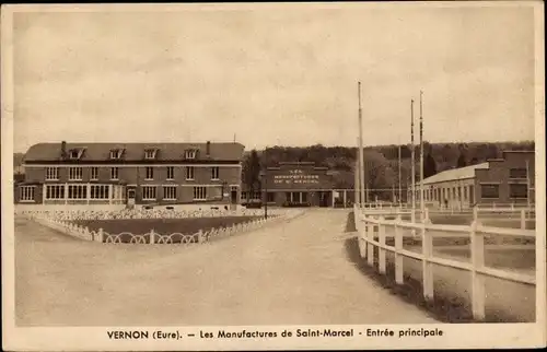 Ak Vernon Eure, Les Manufactures de Saint-Marcel, Haupteingang