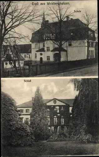 Ak Wrisbergholzen Sibbesse in Niedersachsen, Schloss, Schule