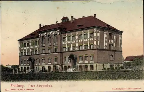 Ak Frohburg in Sachsen, Neue Bürgerschule