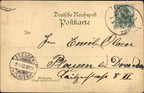 Litho Geithain in Sachsen, Nikolaikirche, Markt, Bürger Schule, Kaiserliches Postamt, Bahnhof