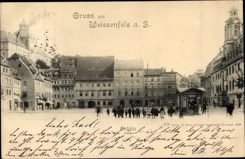 Ak Weißenfels an der Saale, Marktplatz
