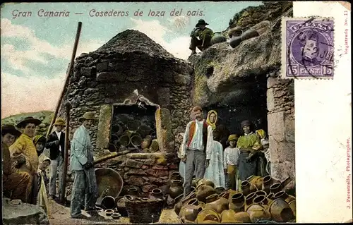 Ak Gran Canaria Kanarische Inseln, Cosederos de loza del pais