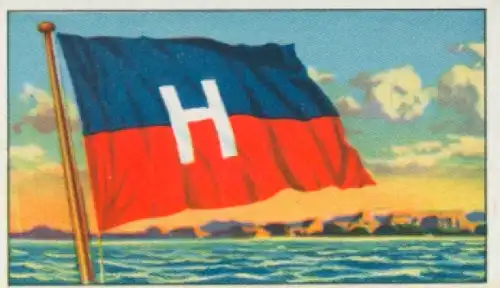 Sammelbild Reedereiflaggen der Welthandelsflotte Nr. 55, H. C. Horn, Flensburg