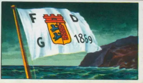 Sammelbild Reedereiflaggen der Welthandelsflotte Nr. 35, Flensburger Dampfschifffahrt-Gesellschaft