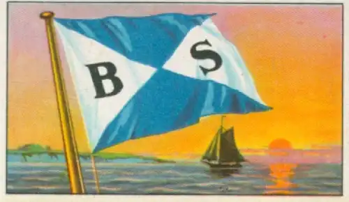 Sammelbild Reedereiflaggen der Welthandelsflotte Nr. 11, Behnke & Sieg, Danzig