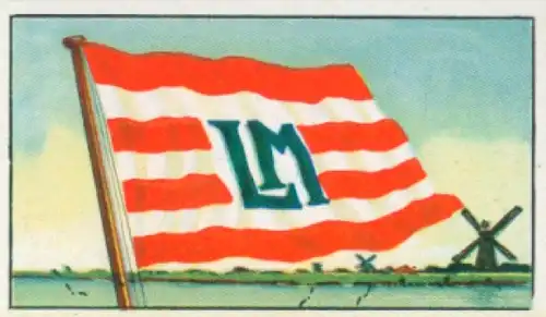 Sammelbild Reedereiflaggen der Welthandelsflotte Nr. 324, Soc. Italiana di Navigazione Lloyd, Genua