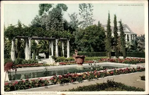 Ak Pasadena, Kalifornien, USA, Garten