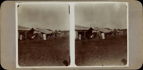 Stereo Foto Deutsch Ostafrika Tansania, Ortsansicht