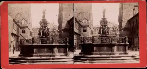 Stereo Foto Nürnberg in Mittelfranken Bayern, Tugendbrunnen