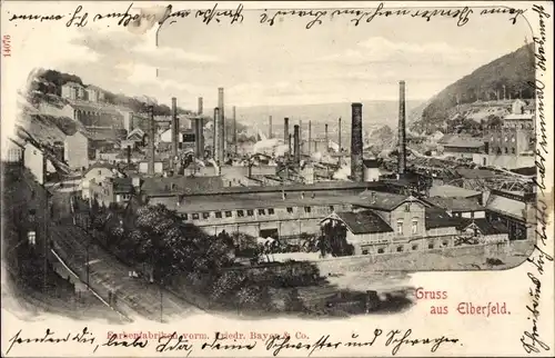 Ak Elberfeld Wuppertal, Farbenfabriken vorm. Friedrich Bayer & Co.