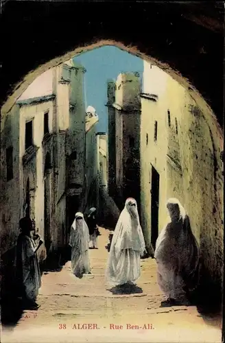 Ak Algier Algier Algerien, Rue Ben-Ali