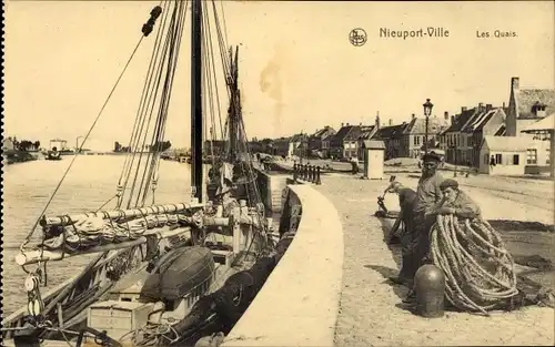 Ak Nieuwpoort City Westflandern, The Quays