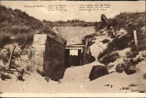 Ak Nieuport Bains Nieuwpoort Westflandern, Schullplaats in den Dünen