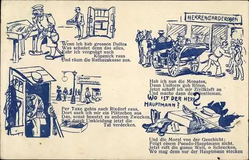 Ak Wo ist der Herr Hauptmann, Hauptmann von Köpenick